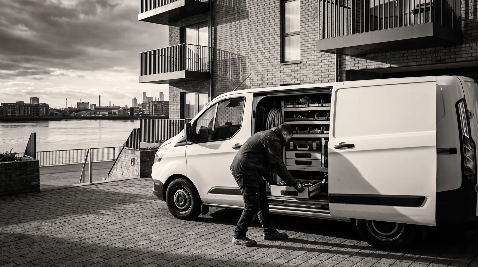 Electrician arriving at a home in Erith